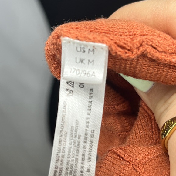 FP Beach Free People Mini Dress Sleeveless Button Front Orange Medium - Picture 7 of 8